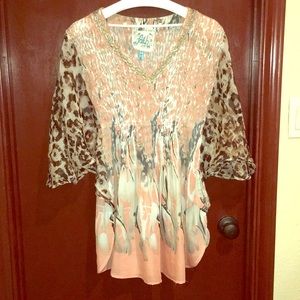 Faith poly chiffon Tunic